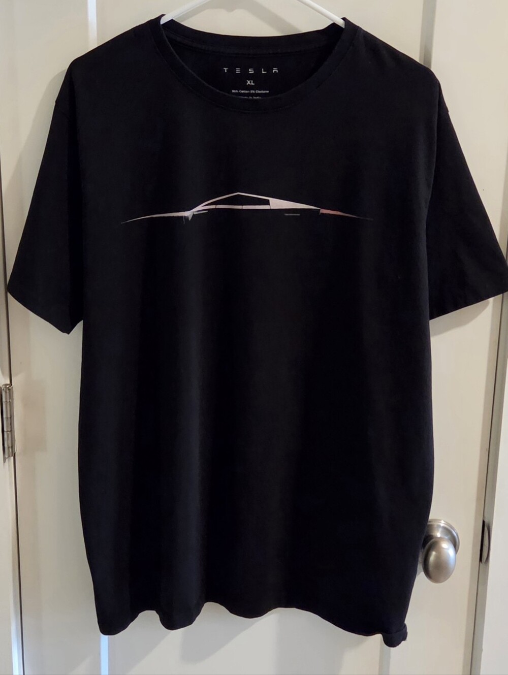 Tesla Cybertruck Horizon T-Shirt - Black  Size XL Stretch Cotton